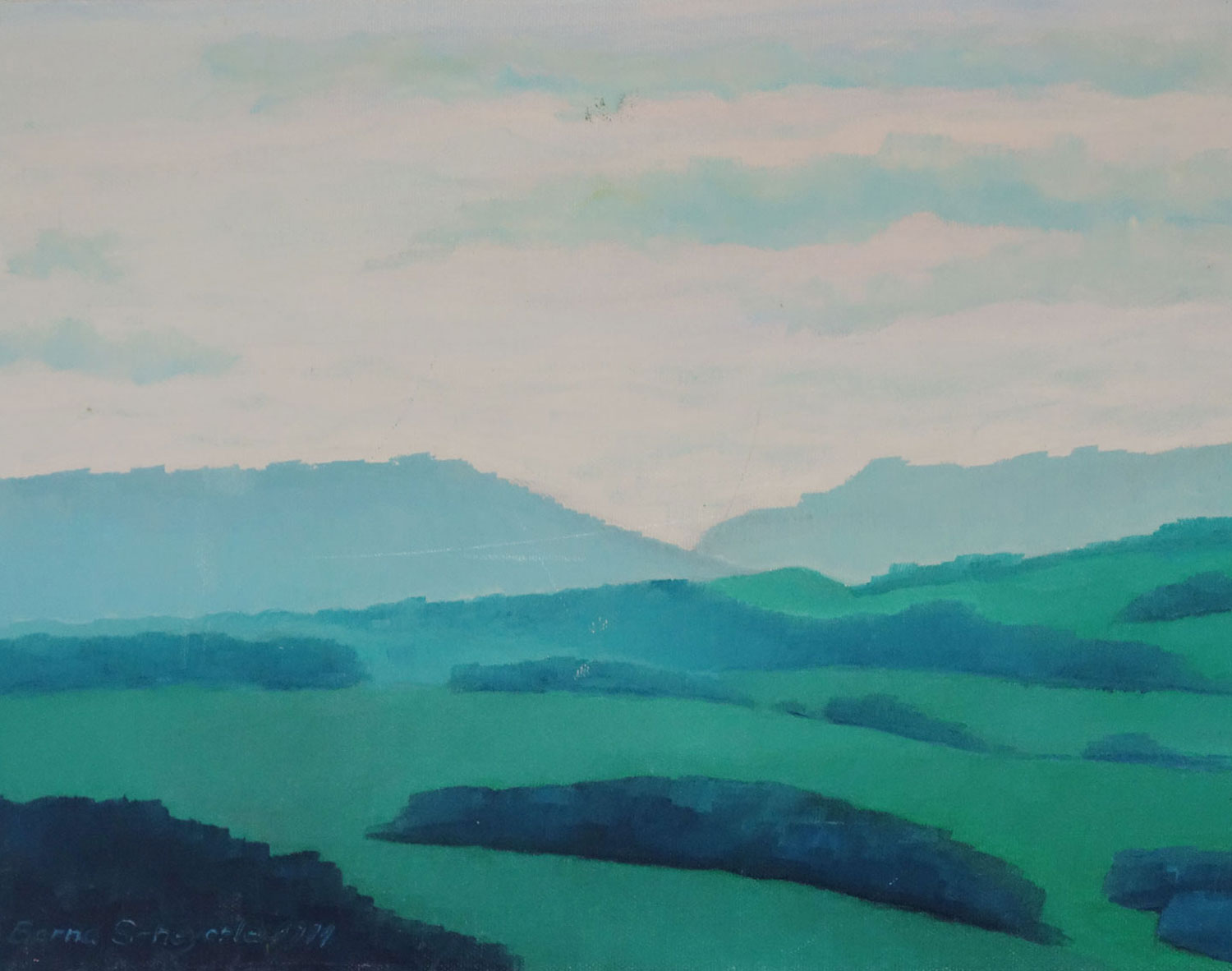 Landschaft 2 30 x 40 Öl auf Karton